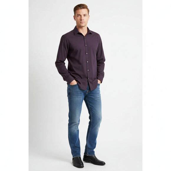 John Varvatos Men's Purple Button Dress Shirt XL - Picture 7 of 7